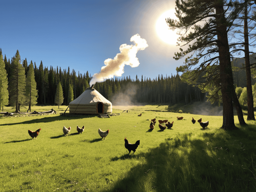 Living in a Yurt Exterior View