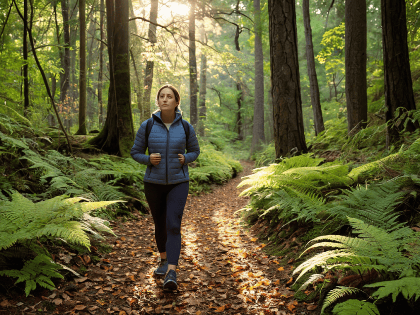 Mindful Walking meditation outdoors