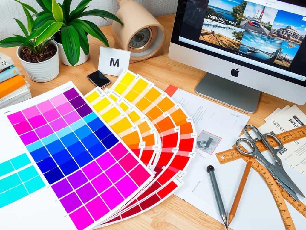 Print design tips including CMYK color mode and image resolution