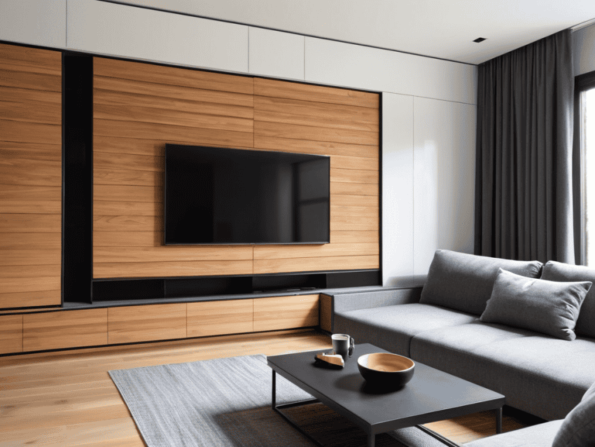 Hiding the TV behind decor