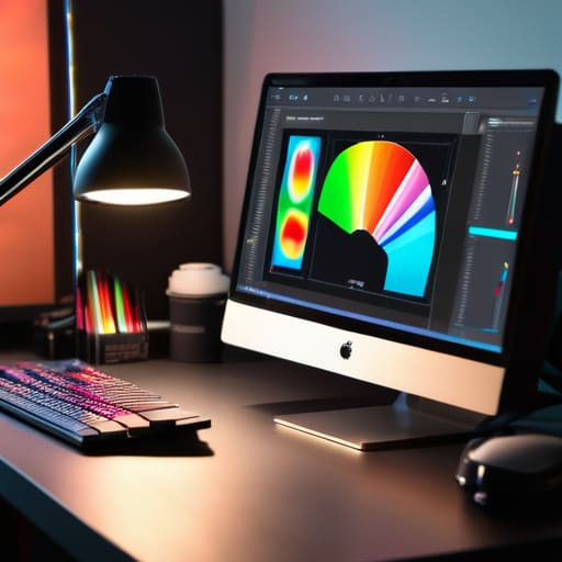 High-CRI Led Workspace Calibration color guides.