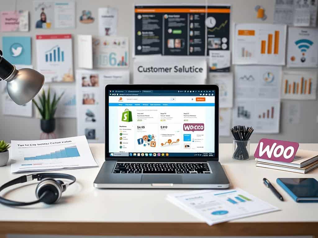 E-commerce tools including Shopify, WooCommerce, and customer service solutions