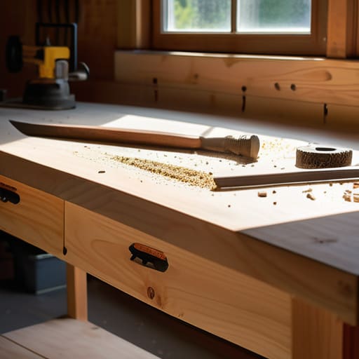 How to build a simple workbench in a garage.