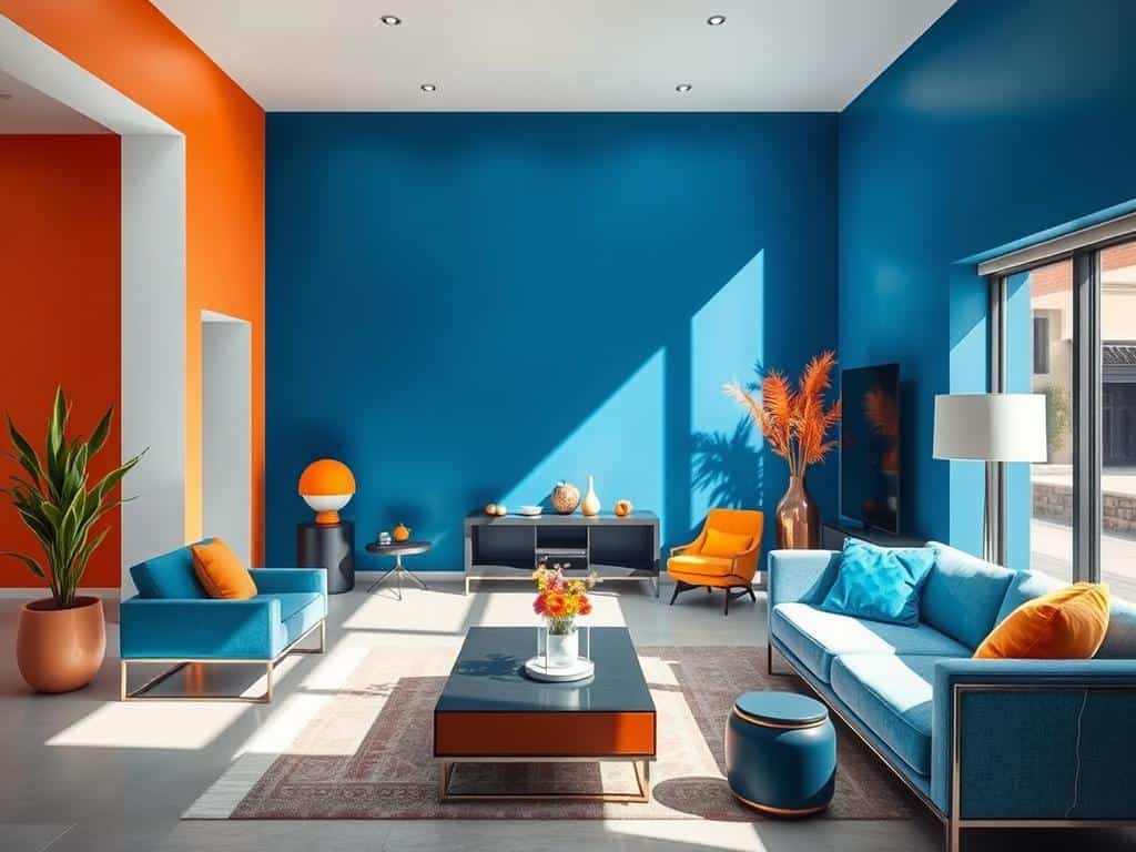 Incorporating bold colors and minimal layouts in modern design
